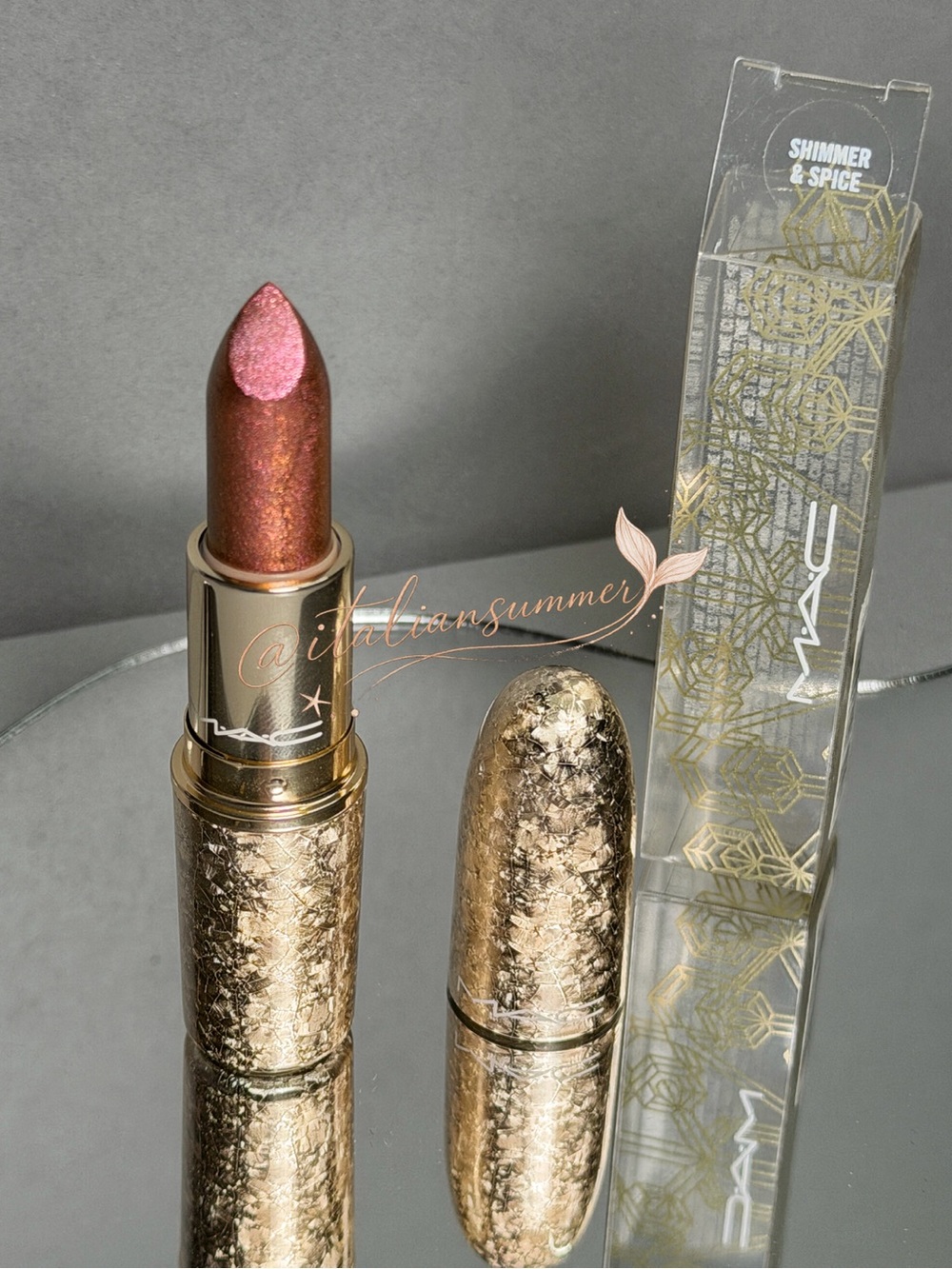 Mac Snow Ball Limited Edition Frost Lipstick Shimmer&Spice Rare Discontinued NIB - Picture 2 of 7